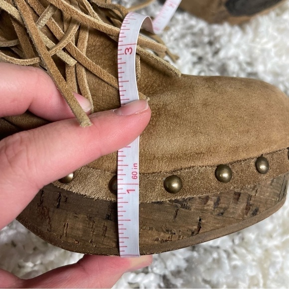 Fiorentini + Baker Fringe Leather Ding Clogs in Tan - Picture 8 of 14